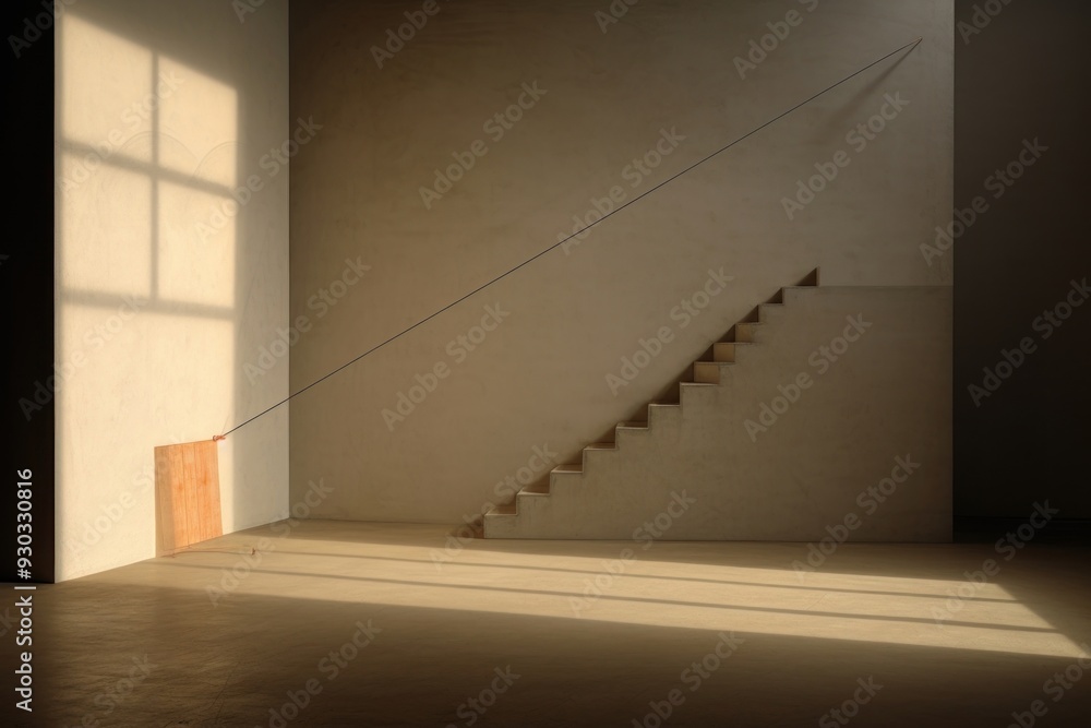 Poster studio empty scene architecture staircase building.