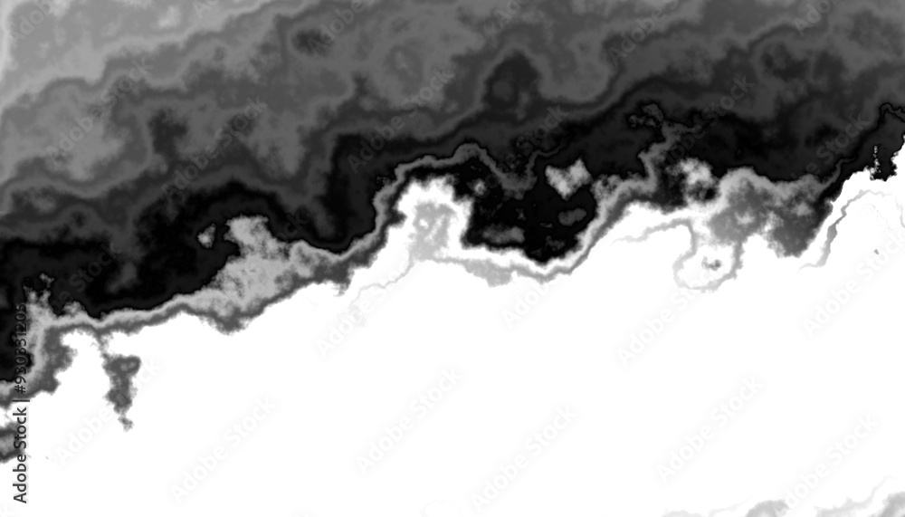 Poster Black smoke steam isolated transparent background. Fog and mist effect for text or space. Overlay with transparent background