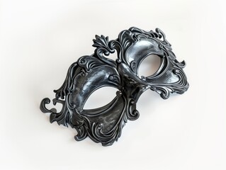 Elegant Silver Venetian Carnival Mask