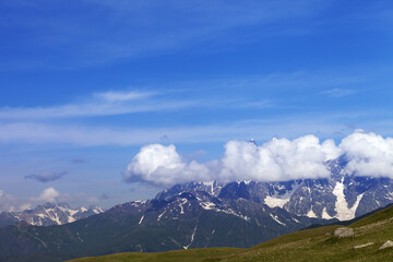 High mountains in nice day
