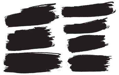 Big collection of grunge badge brush, ink brush strokes, brushes, lines, box, dirt artistic elements. Brush black paint ink stroke frame. Vector black paint brush set. Arc brush stroke paint boxes.