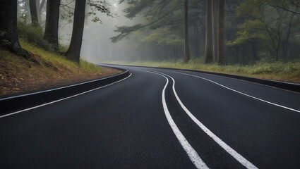 Fototapeta premium The road in the forest.