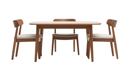 Luxury Dining Furniture Set with Chairs and Table isolated on transparent background, PNG file, Graphic resources 