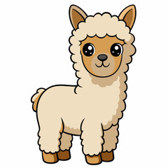 Alpaca art vector illustration