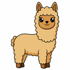 Alpaca art vector illustration