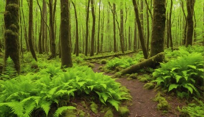 Fototapeta premium Verdant forest pathway