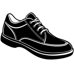 Shoe cartoon isolated on white, shoe vector illustration, pair of shoes vector art, pair of shoes silhouette, Animal icon, shoes line art, eps