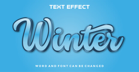 Winter editable text effect