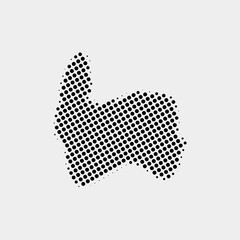 abstract halftone vector shape