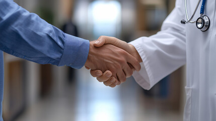 realistic photo of healthcare, patient and doctor with stethoscope for checkup, help and wellness at hospital