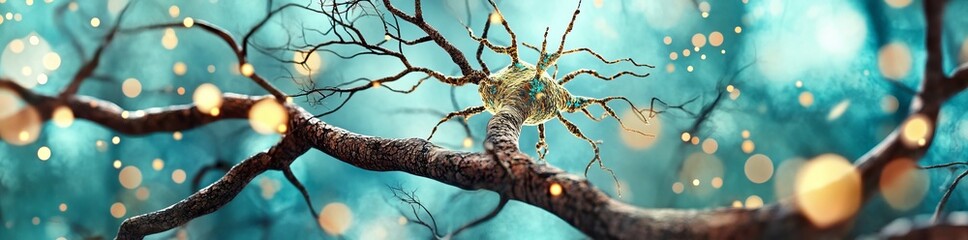 Fototapeta premium I am reminiscing of my immortal memory transcendence as neurons expand in my brain