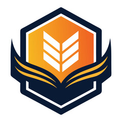 Modern book logo vector illustration