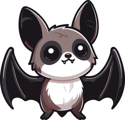 Cute bat vector cartoon illustration
