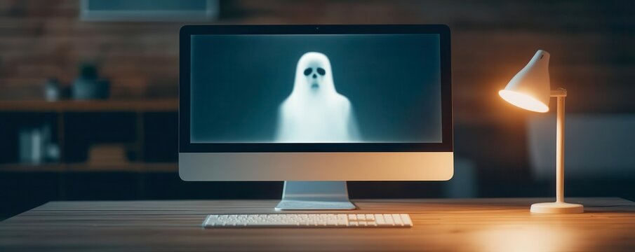 A sleek black computer monitor with a wireless mouse sits on a desk, ready for work or play