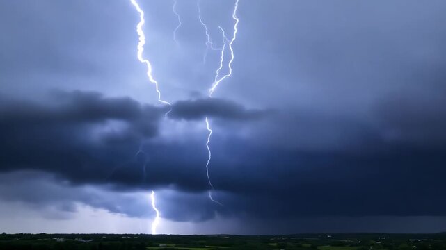 Heaven's Wrath: Time-lapse of Thunderstorm and Lightning Fury