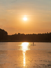 Landscape shot of the lake. Nature