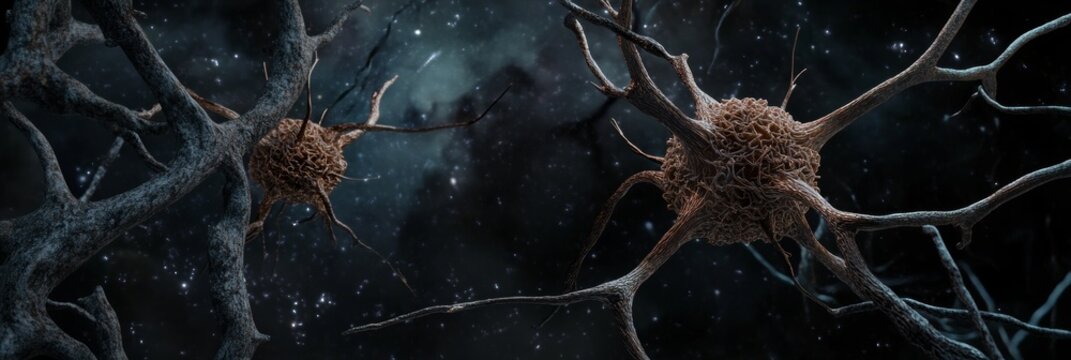 A large apical dendrite and multiple basal dendrites emerge from the conically shaped soma of pyramidal neurons in the cerebral cortex stained with Golgi silver chromate