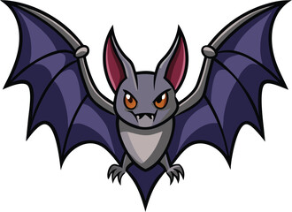 Cute bat vector cartoon illustration