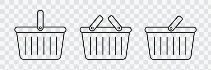 Shopping basket icon - vector illustration