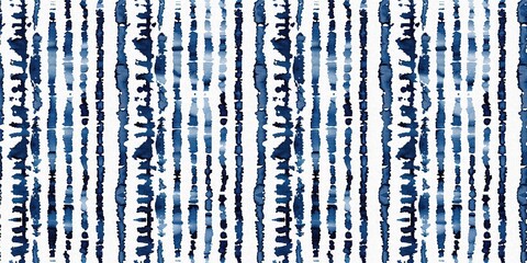 Modern blue white irregular beach stripe border for summer doodle banner design. Coastal mariner background for seaside living style in repeatable edging ribbon trim