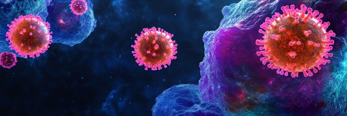 Obraz premium The ventral tegmental area of the mouse brain imaged with confocal scanning microscopy and immunofluorescence labeled cells