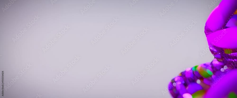 Poster 3d animation of dna conceptual design of genetic information for science animation multicolored dna 