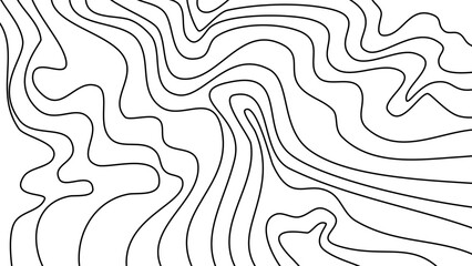 Topographic wavy line contour map background
