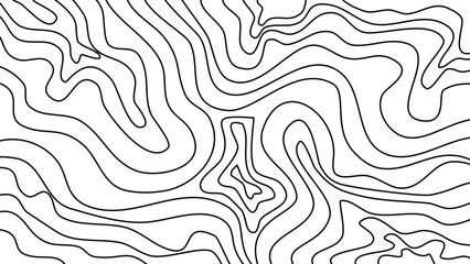 Topographic wavy line contour map background