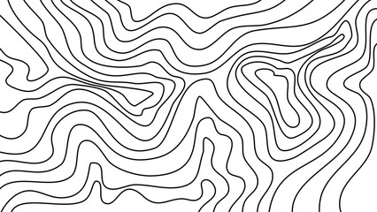 Topographic wavy line contour map background
