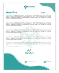 Business corporate letterhead design and template
