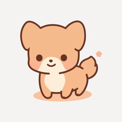 Fototapeta premium Cute cartoon puppy illustration