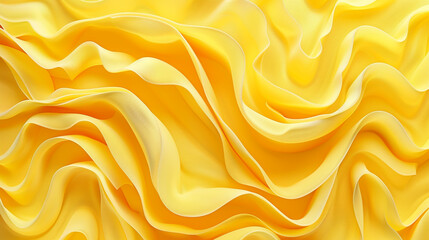 Fototapeta premium Spaghetti abstract geometric pattern. A yellow background with a yellow line that is curvy and wavy 