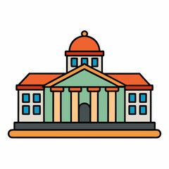 Clipart depicting a building art vector illustration