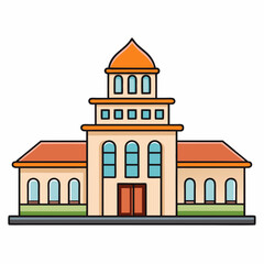 Clipart depicting a building art vector illustration