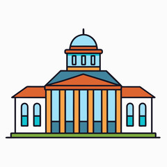 Clipart depicting a building art vector illustration