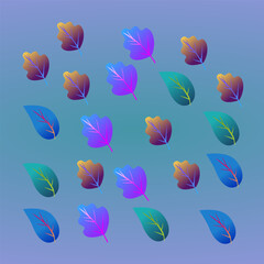 Vibrant Geometric Leaf Pattern