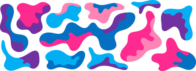 Freeform blob shapes. Abstracts amoeba shapes, freeform organic elements.