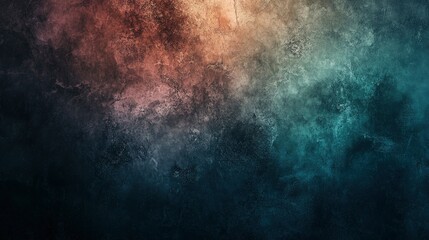 Fototapeta premium Beautiful grunge background. Panoramic abstract decorative dark background. Wide angle rough stylized mystic texture wallpaper with copy space for design , ai