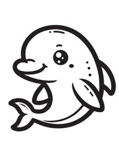 dolphin coloring book page 