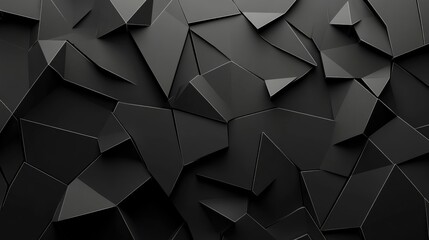 Obraz premium Black white dark gray abstract background. Geometric pattern shape. Line triangle polygon angle. Gradient. Shadow. Matte. 3d effect. Rough grain grungy. Design. Template. Presentation, ai