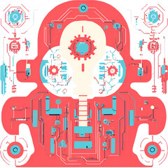 Obraz premium icona, vettoriale, design, illustrazione, emblema, business, esempio, tecnologia, mappa, cittá, concetto, segno, icona, arte, web, network, set, colore, senza cucitura, cyberspazio, sociale, abitazion