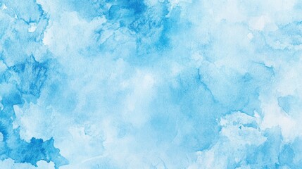 Obraz premium Blue light watercolor background, texture paper , ai