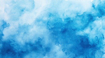 Obraz premium Blue light watercolor background, texture paper , ai