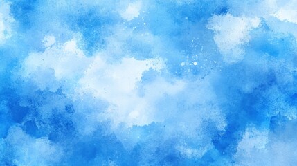 Blue light watercolor background, texture paper , ai