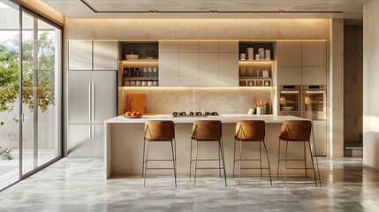 Modern Kitchen Interior Design with a Minimalist Aesthetic