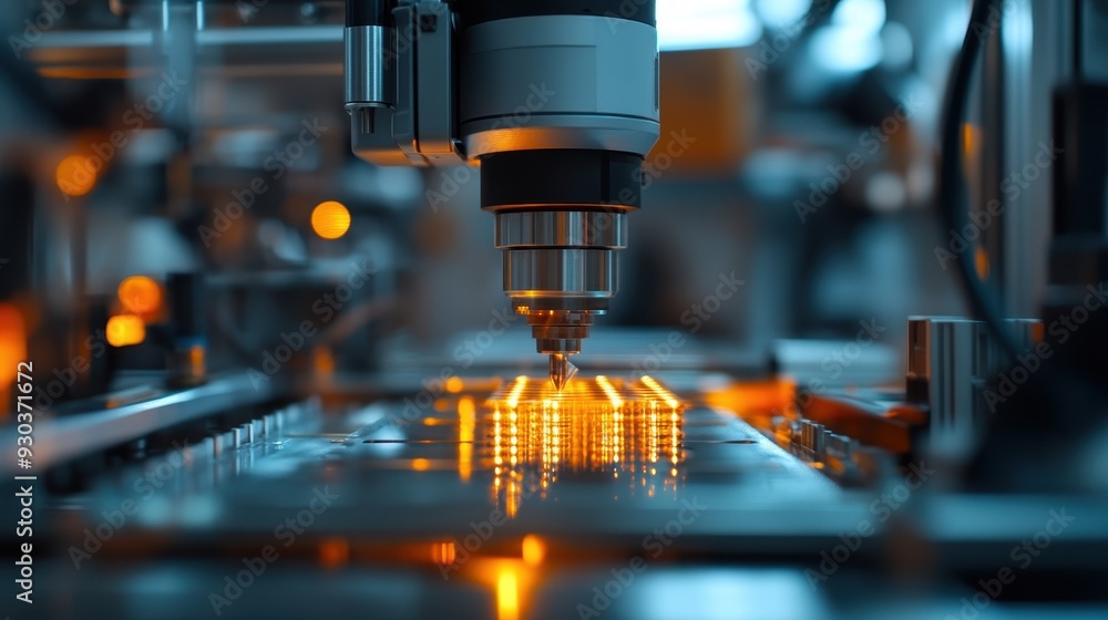Poster close-up of an engineer working on the integration of robotics in scientific research, detailed robo