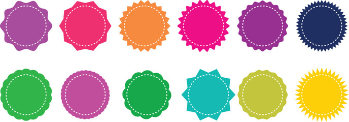  sale tag. Price empty label. Round red discount sign. New best deal sale star badge vector set.vector eps10