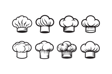 Chef hat silhouette vector illustration