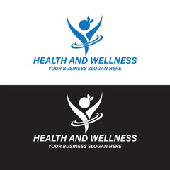 Modern fitness, spa, health ,wellness, fitness, gym, yoga, counseling, therapy, healthcare, mental health, logo design