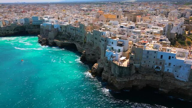 Polignano a Mare city in Puglia region in Italy